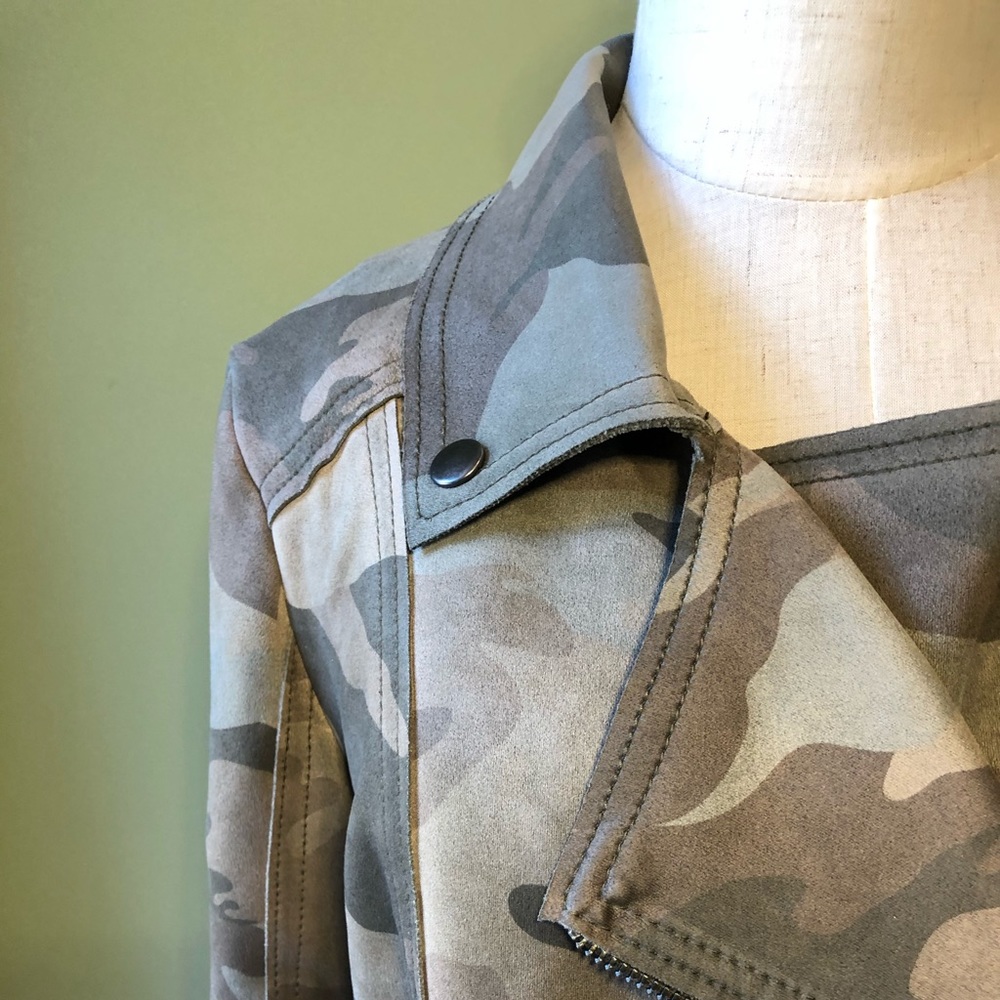 Anthropologie Marrakech Camo Sueded Moto Jacket - Picture 13 of 15